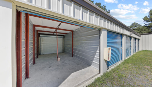 open drive-up storage unit at Peninsula Mini Storage in Dagsboro, DE