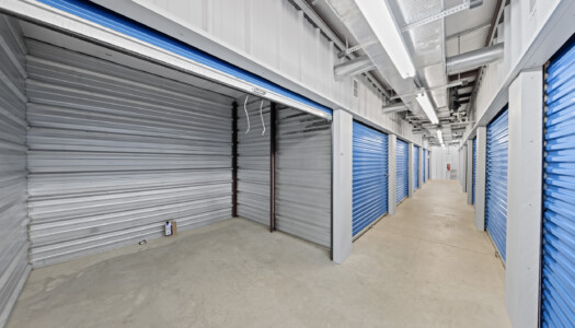 open temperature-controlled storage unit at Peninsula Mini Storage in Dagsboro, DE