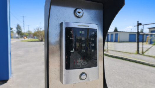 keypad access to front gate at Peninsula Mini Storage in Blades, DE